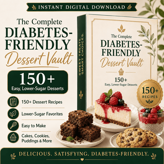 The Complete Diabetes-Friendly Dessert Vault — 150+ Easy, Lower-Sugar Desserts
